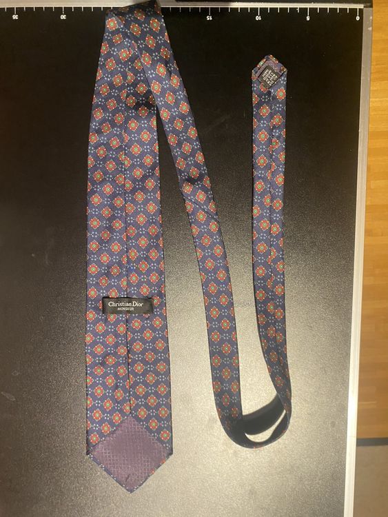 Cravate En Soie Martin D'Ay France - Motif Paisley Cachemire Floral Multicolore - Occasion