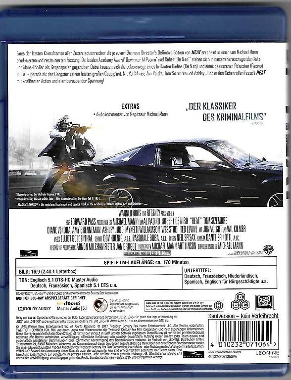 Tutti i DVDs: Heat - Blu-ray Film – Usato da Dörflingen venduto da Super-Bob 1