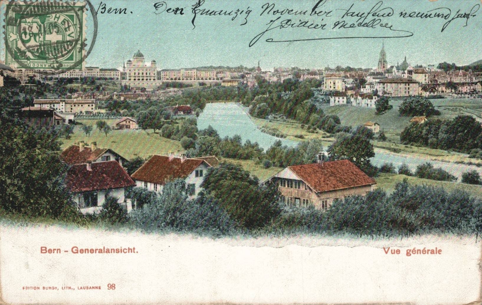Cartoline postali: Antike Ansichtskarte von Bern, Schweiz - 1905! – Usato da Luzern venduto da Kartenansicht