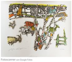 Alois Carigiet Lithographie mit Zertifikat