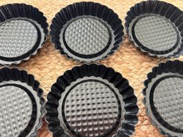 6 Tartlets Tartelette Förmli Ø 10 cm Backform neuwertig