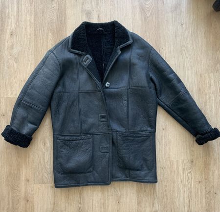 Veste en cuir noire