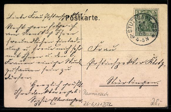 Cartoline postali: Handgemalt: Raumünzach, Zwei Wohnhäuse – Usato da Berlin venduto da bartko-reher 1