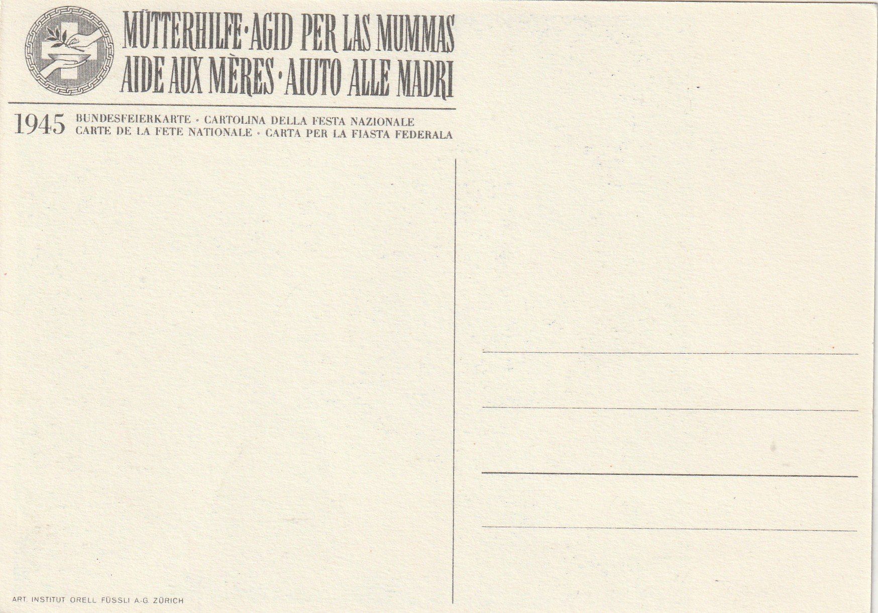 Alle Briefmarken: Bundesfeierkarte 1945 Nr. 81 – Gebraucht aus Rorschacherberg von fratovi2 1
