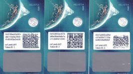 Swiss Crypto Stamp Token ID 1-3! SBK 625.-!!!