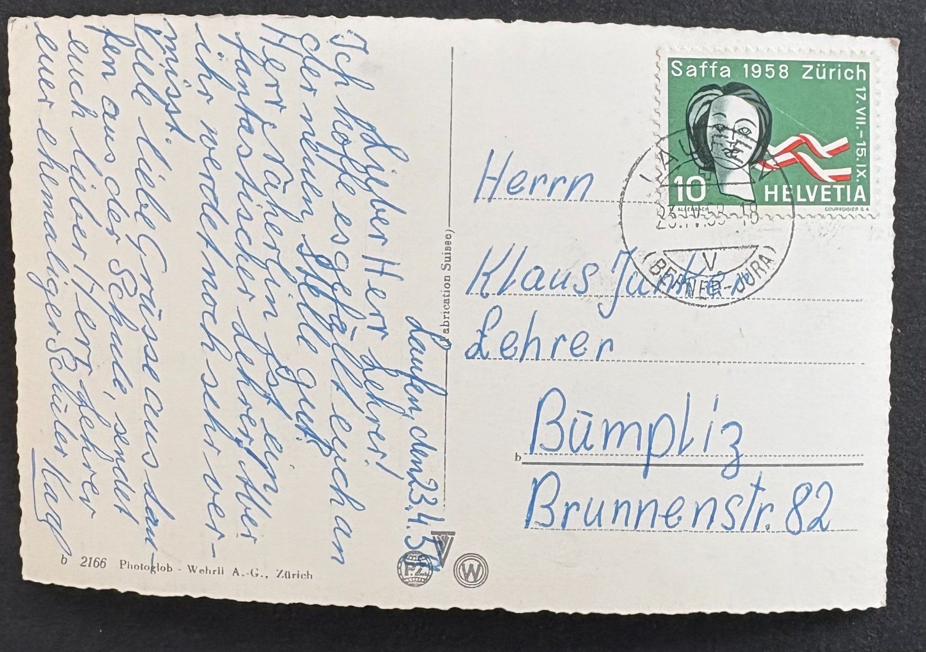 Cartoline postali: ANSICHTSKARTE LAUFEN KT. BERN SCHULHAUS – Usato da Ostermundigen venduto da crazy-horse-1840 1