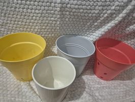 4er Set Übertöpfe für farbenfrohe Frühlingsblumen💐🌸🌼🌷