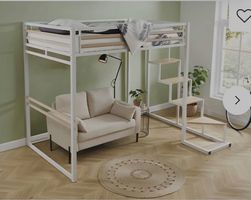 Lit mezzanine BLANC 140x200