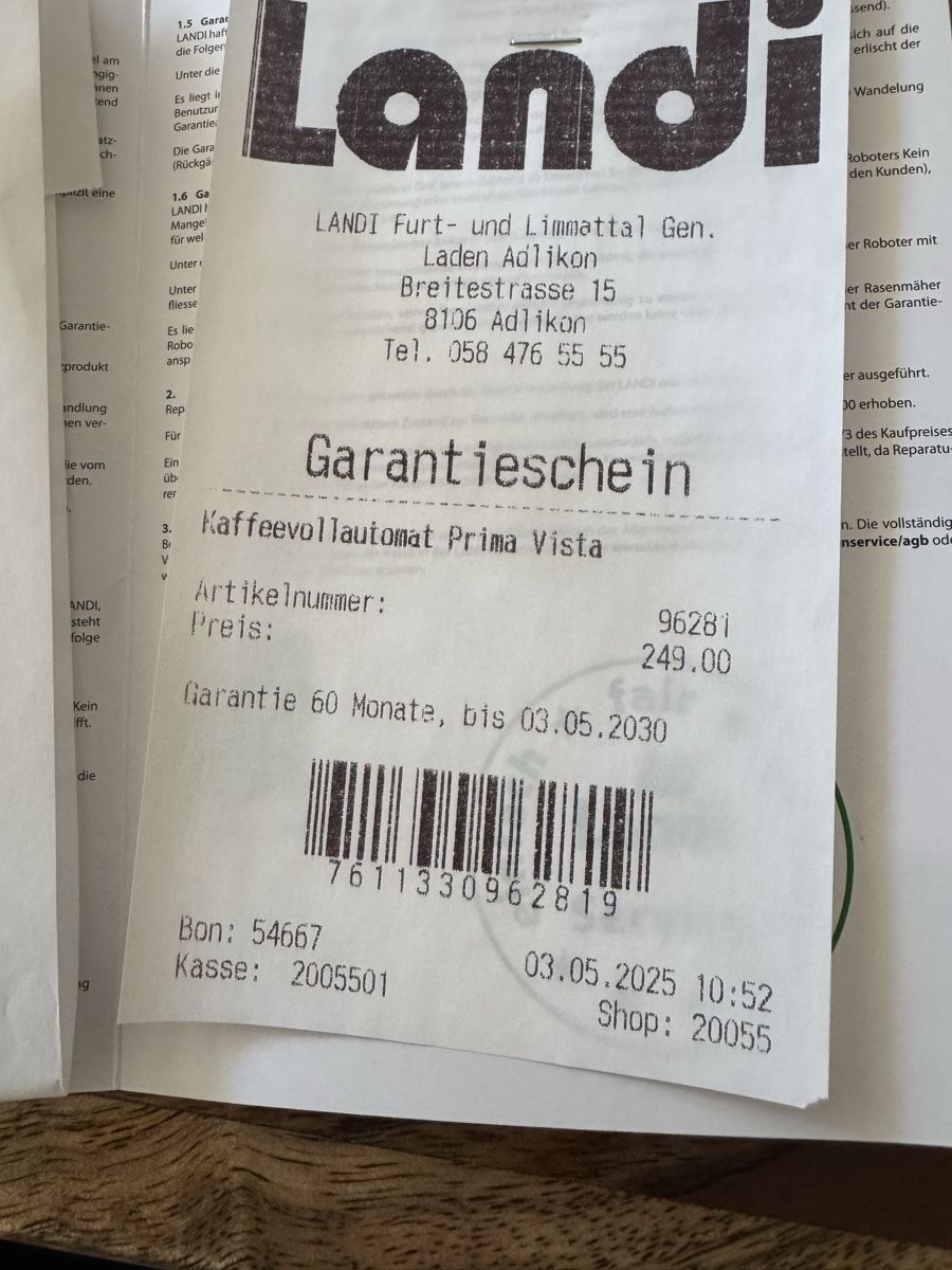 Kaffeemaschinen & Espressomaschinen: Kaffeemaschiene – Gebraucht aus Dielsdorf von Kompressorhund