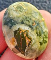 Cabochon L-9705 – Regenwald-Rhyolith 33.65 Karat 31x24x5,5mm