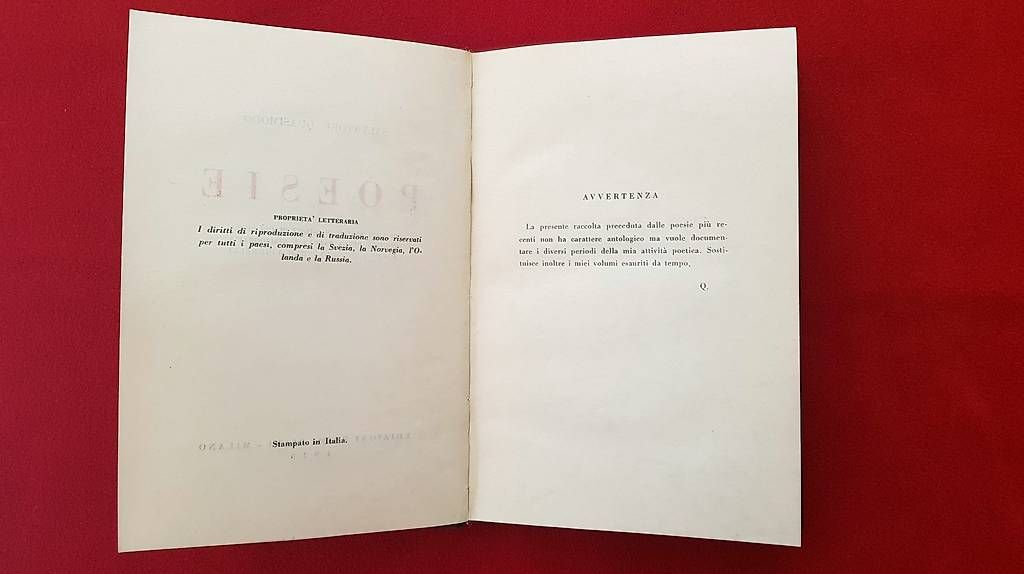 Libri: Salvatore Quasimodo "Poesie" – Usato da Olivone venduto da Pol89 1