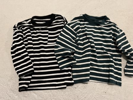 2x H&M Longsleeve Crewneck  gestreift  98-104 3/4T