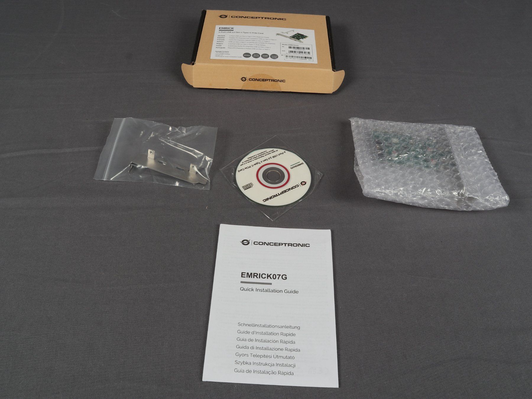 Laufwerke & Adapter: CONCEPTRONIC Emrick 2-Port USB 3.2 Gen 2 Type C – Neu und originalverpackt aus Steinen von Restwert_Steinen
