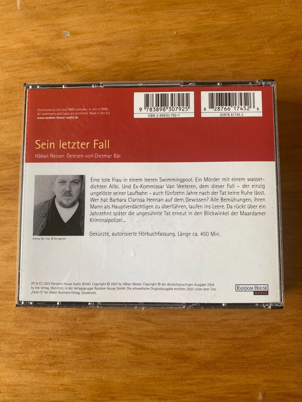 Audiolibri: Hörbuch Hakan Nesser SEIN LETZTER FALL – Usato da Luzern venduto da Turmliebe 1
