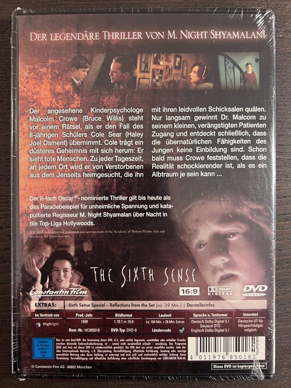 Tutti i DVDs: The Sixth Sense – Nuovo e nell'imballaggio originale da Zürich venduto da FilmFreunde 1