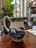 Royal Tudor Ware Olde England blue Staffordshire pitcher