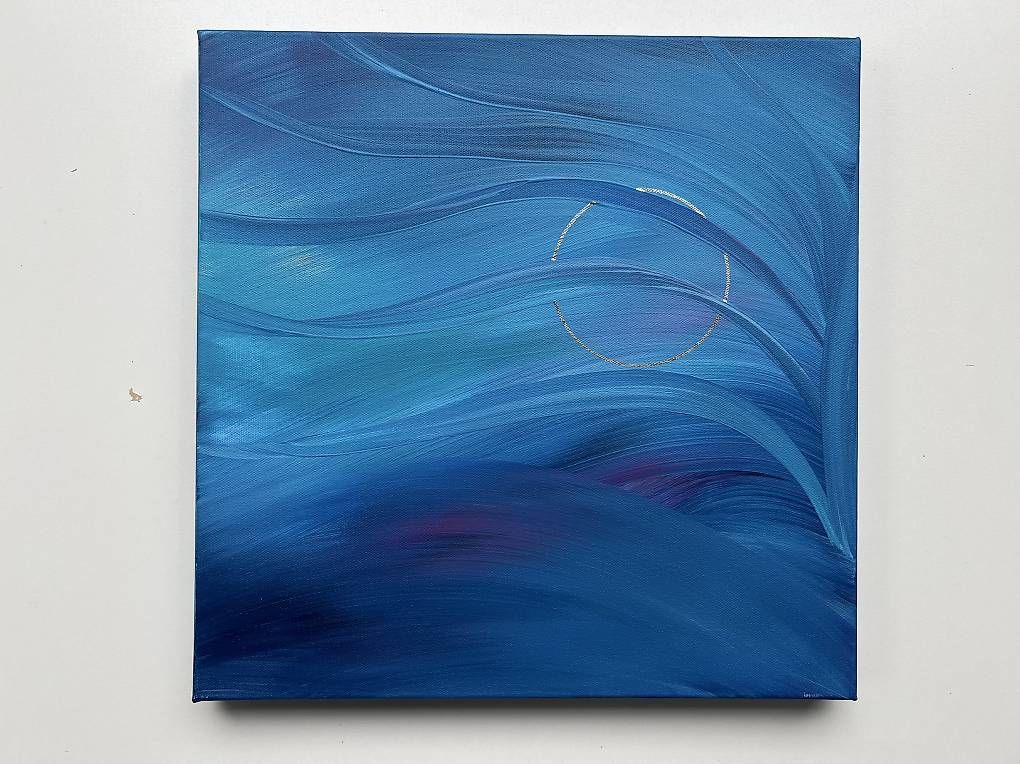 Dipinti: 40x40cm Bild blau "Grace" – Nuovo e nell'imballaggio originale da Urdorf venduto da manuela4 1