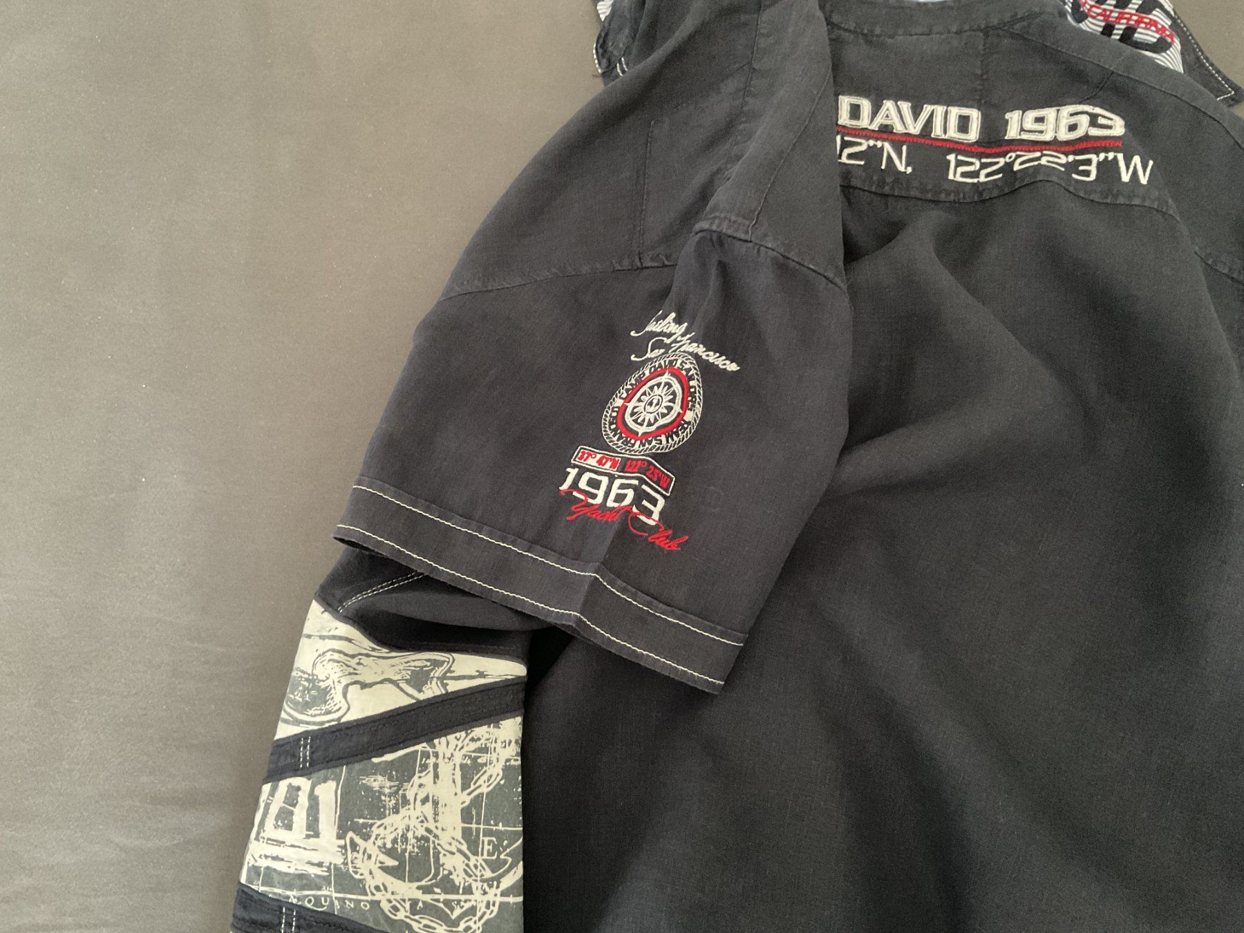 Camp David Camicie: Camp David - Kurzarm Hemd dunkelblau - Gr. L – Usato da Walchwil venduto da Budy7 4