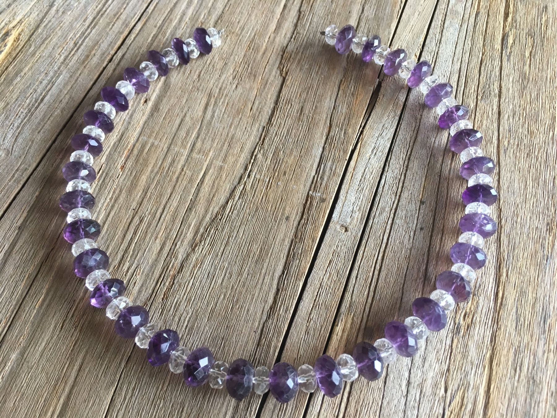 Catenine: TOP22°° AMETHYST/BERGKRISTALL  FACETTIERT  LÄNGE 41cm – Nuovo (secondo la descrizione) da Aesch ZH venduto da LiquidAktion 4