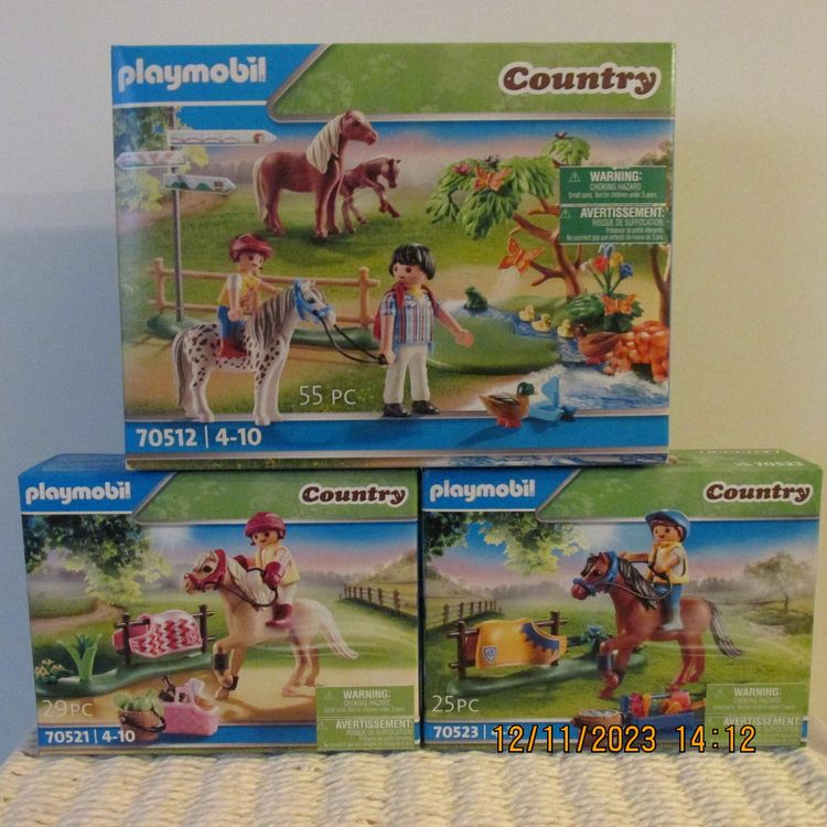  playmobil pferde-set neu gem. bilder 70512/70521/70523 