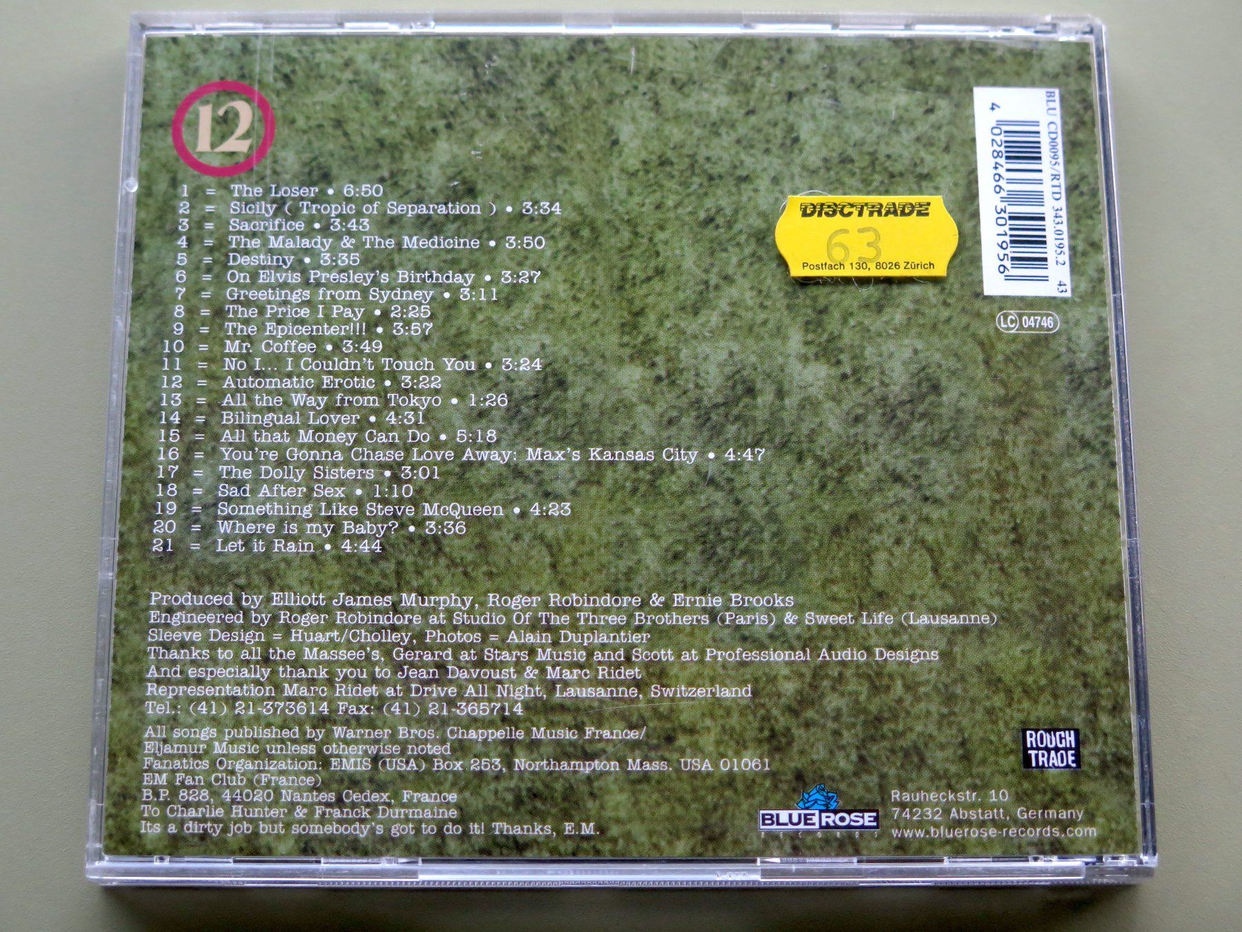 CD: (p) CD ELLIOTT JAMES MURPHY: 12, 1990 – Usato da Bern venduto da Balzamico 1