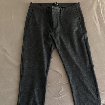 Elegante Hosen 33/34 Grau tapered