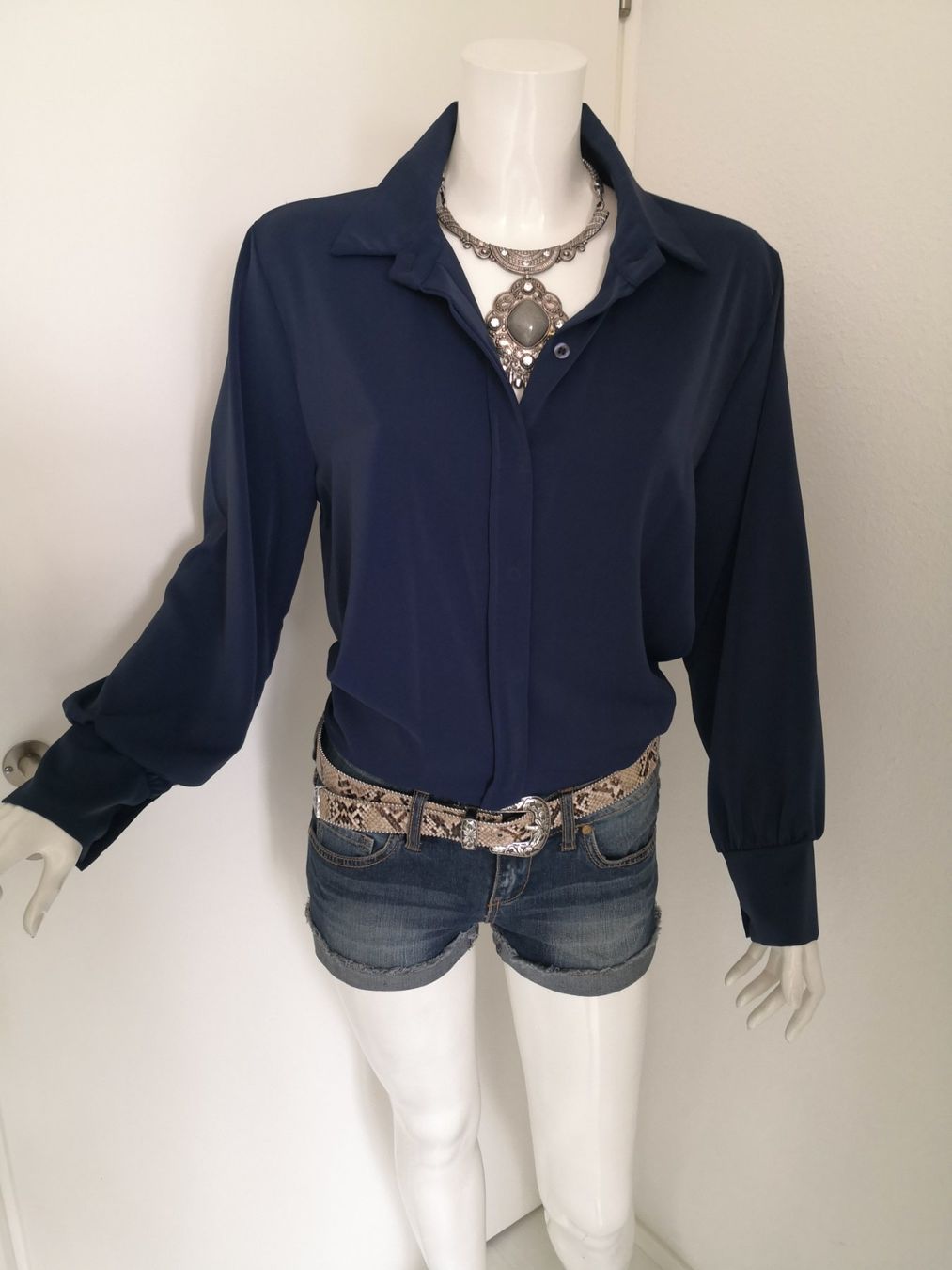 Mango Camicette: 🤩MANGO VISKOSE BLUSE BLAU, NEU – Nuovo (secondo la descrizione) da Olten venduto da Naja-Twins-Twins 3