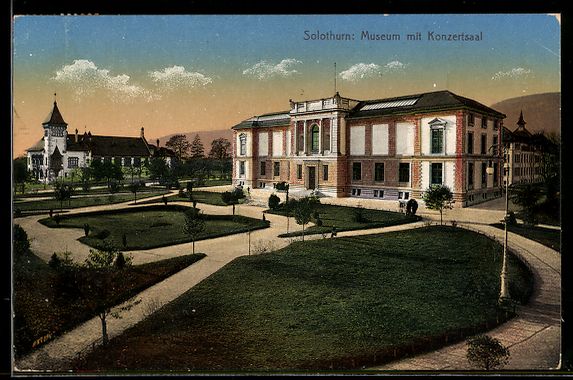 Cartoline postali: AK Solothurn, Museum mit Konzertsaal – Usato da Berlin venduto da bartko-reher