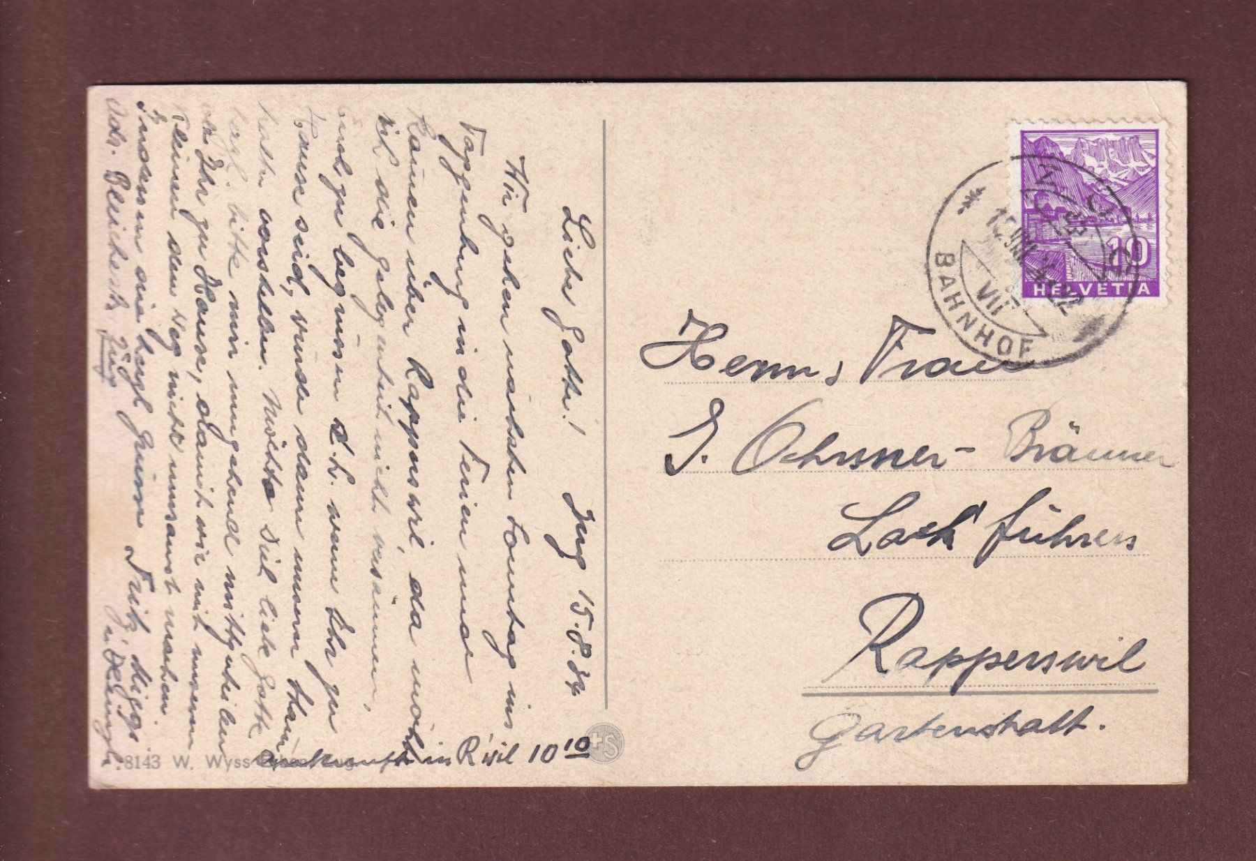 Cartes postales: ZUG - St. Michaelskirche - 1934 – D'occasion à Pully par nicecards-shop 1