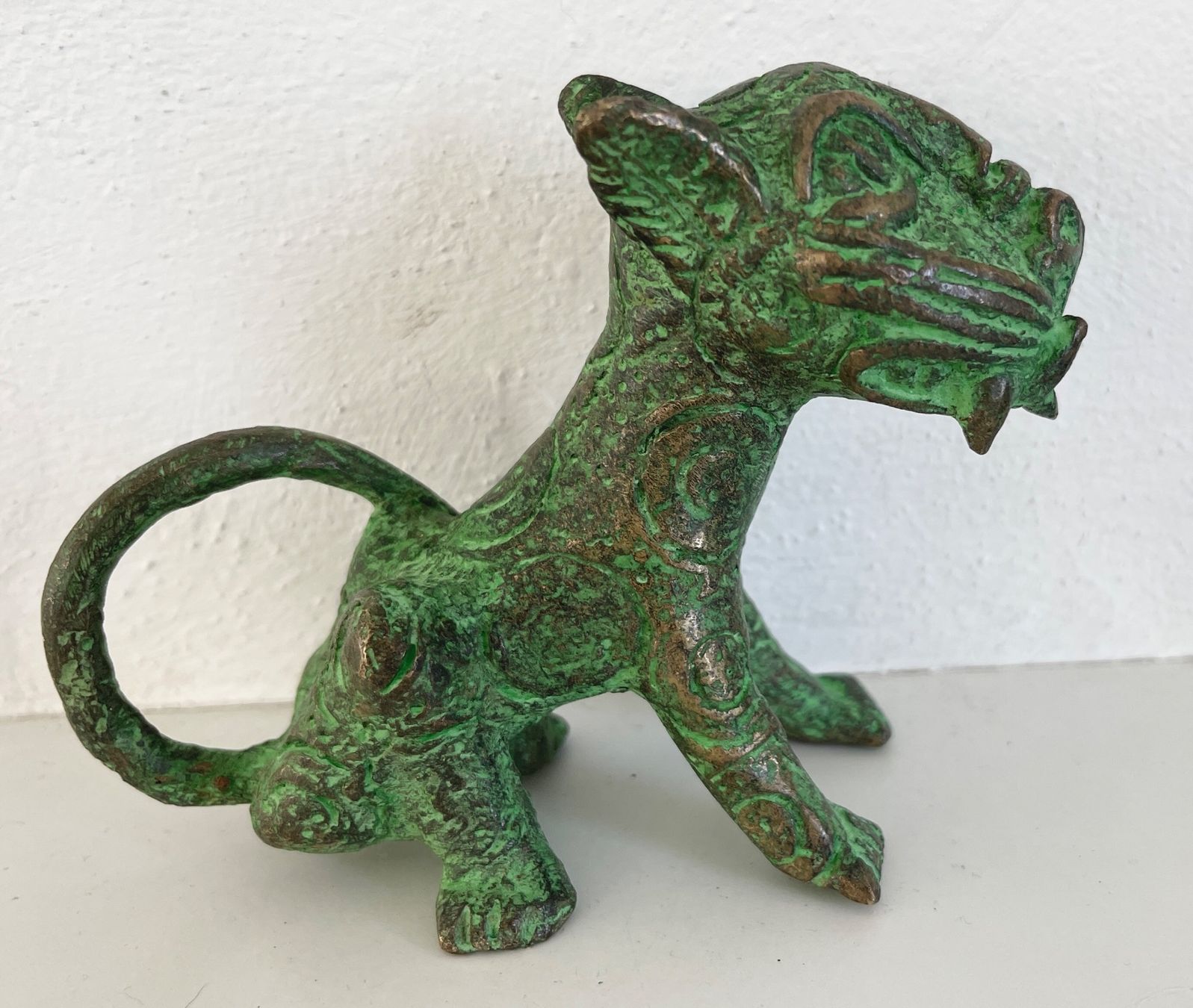 Sculture & Statue: feiner alter Leopard Bronze Benin Höhe 9,5 cm – Usato da Rüthi (Rheintal) venduto da Kunsthaus777
