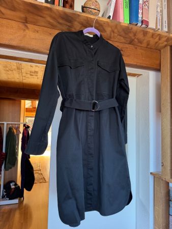 LIS LAREIDA Hemdblusenkleid schwarz, Gr. 38