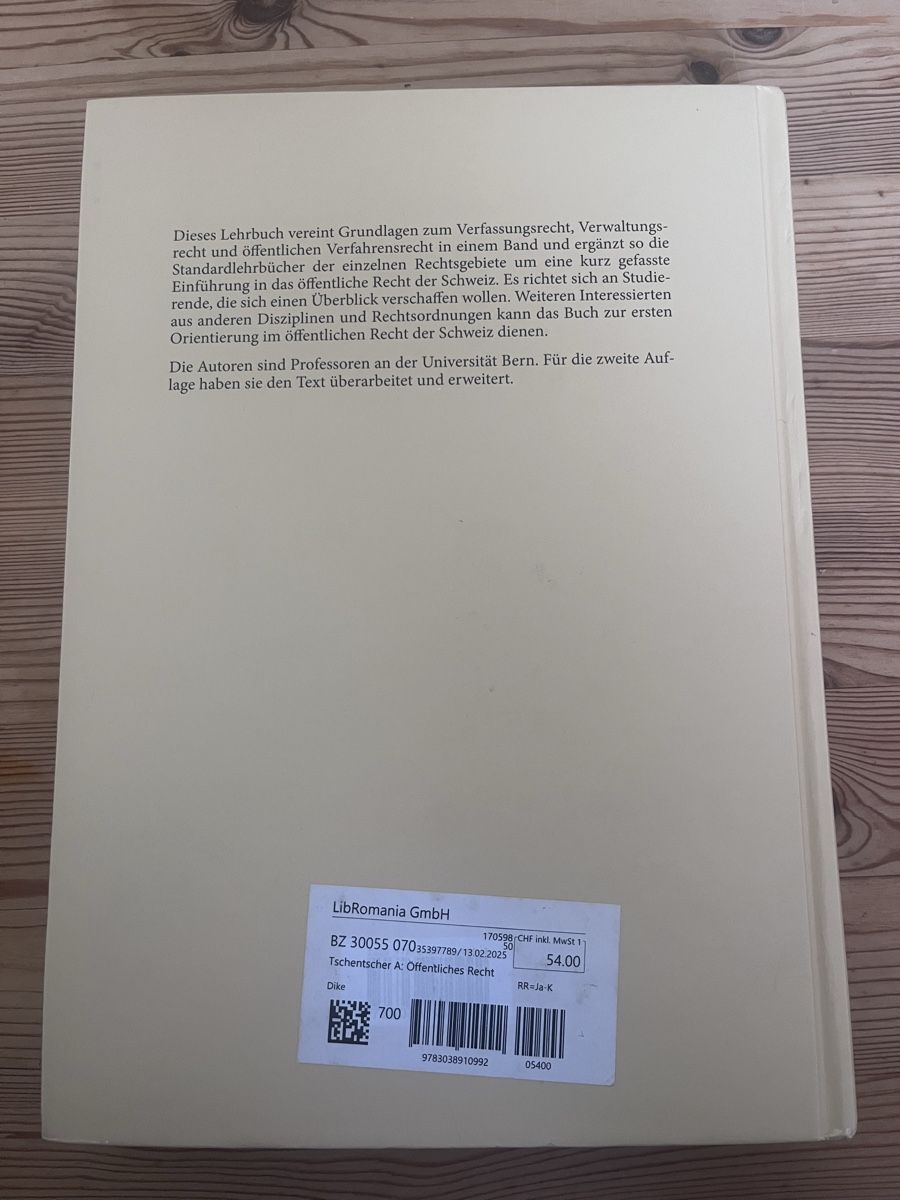 Libri: Öffentliches Recht - 2. Auflage – Usato da Bern venduto da Jojo_20 1