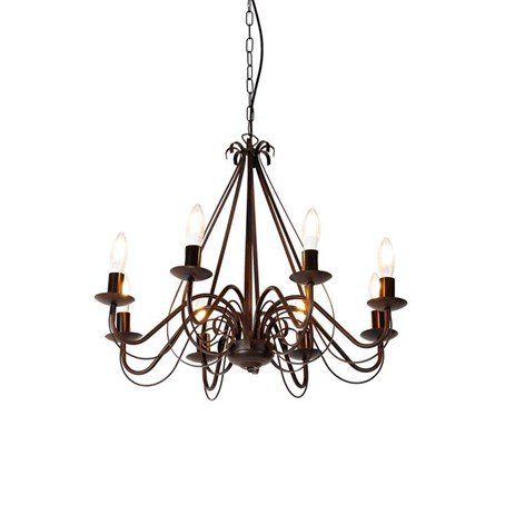 Lustres & lampes de plafonds: Rustikaler Kronleuchter mit 8 Glühbirnen – D'occasion à Wetzikon ZH par Burggeist 1