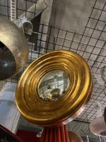 Runder, zweiseitiger Spiegel gold