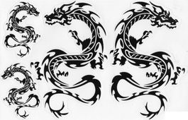 Drachen Aufkleber Sticker 1 Bogen 27 x 18 cm Tuning ST432