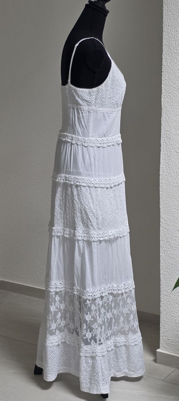 Vestiti: Wunderschönes, weisses Sommerkleid , Grösse L – Usato da Rheinsulz venduto da Gilea 3