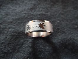 Ring Edelstahl Cannabis/Marihuana/Marijuana
