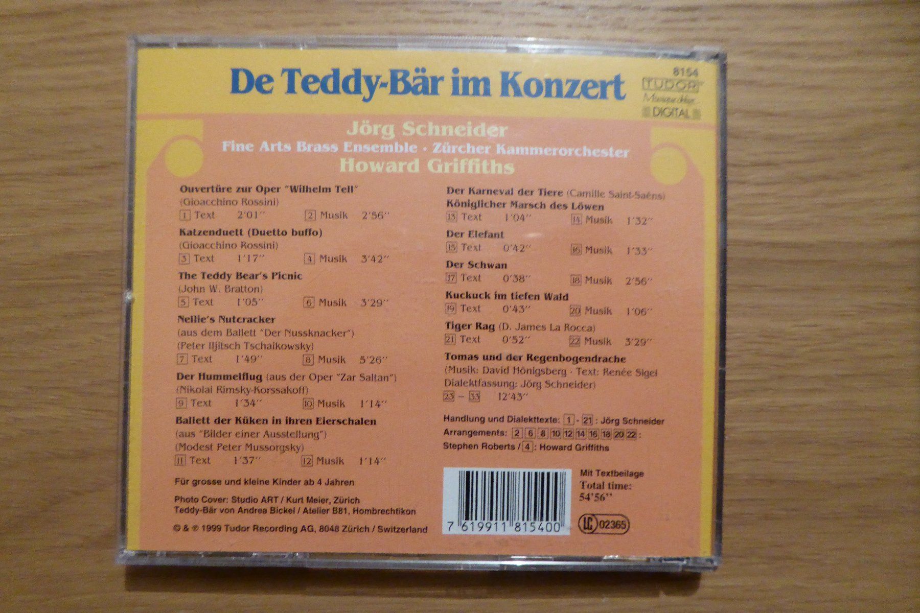 CDs: CD Kinder Jörg Schneider De Teddy-Bär im Konzert – Gebraucht aus Allschwil von Summelsarium 1