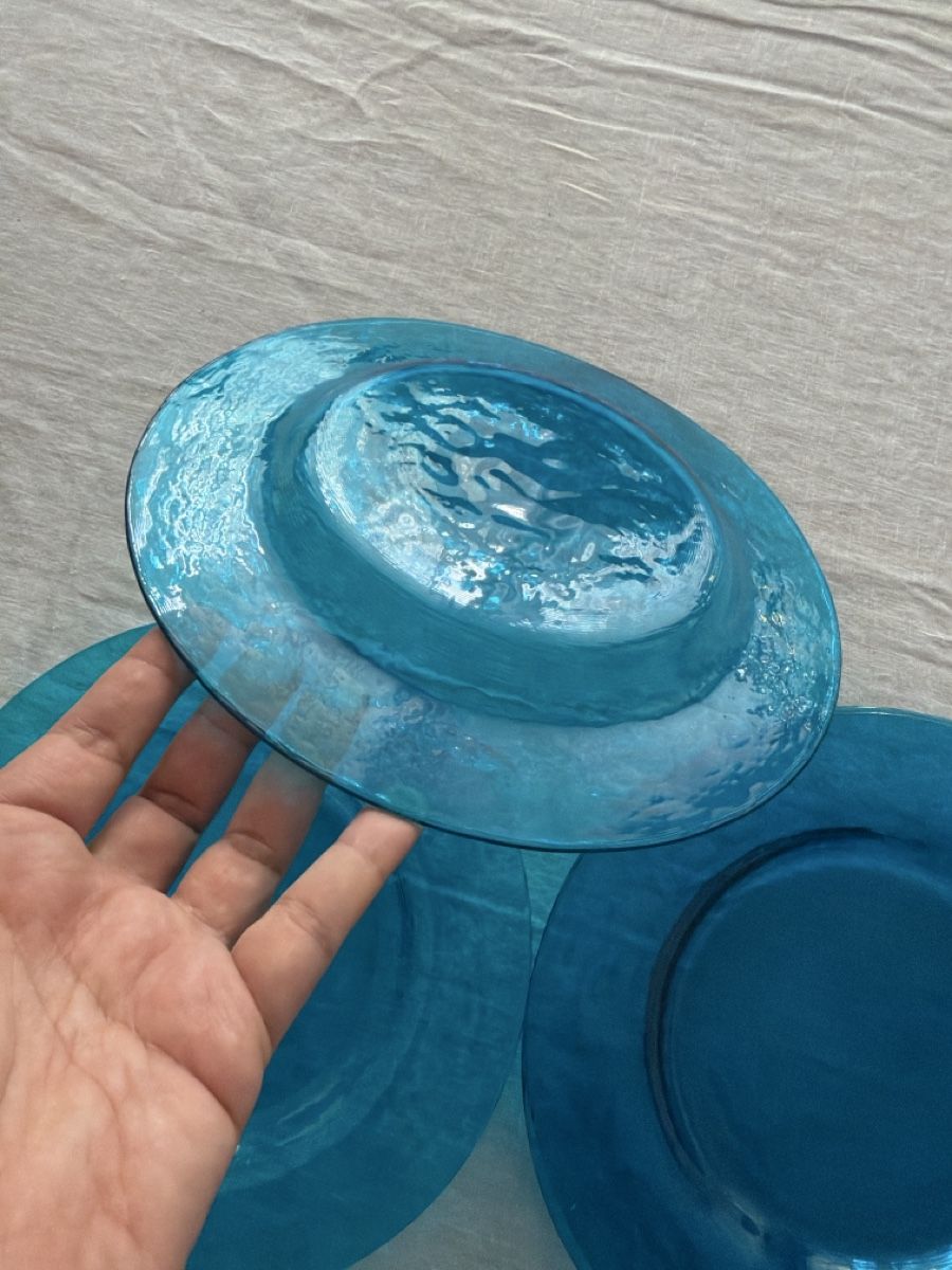 Piatti: Glasteller 4 Stück blau – Nuovo (secondo la descrizione) da Brütten venduto da Rod816 1