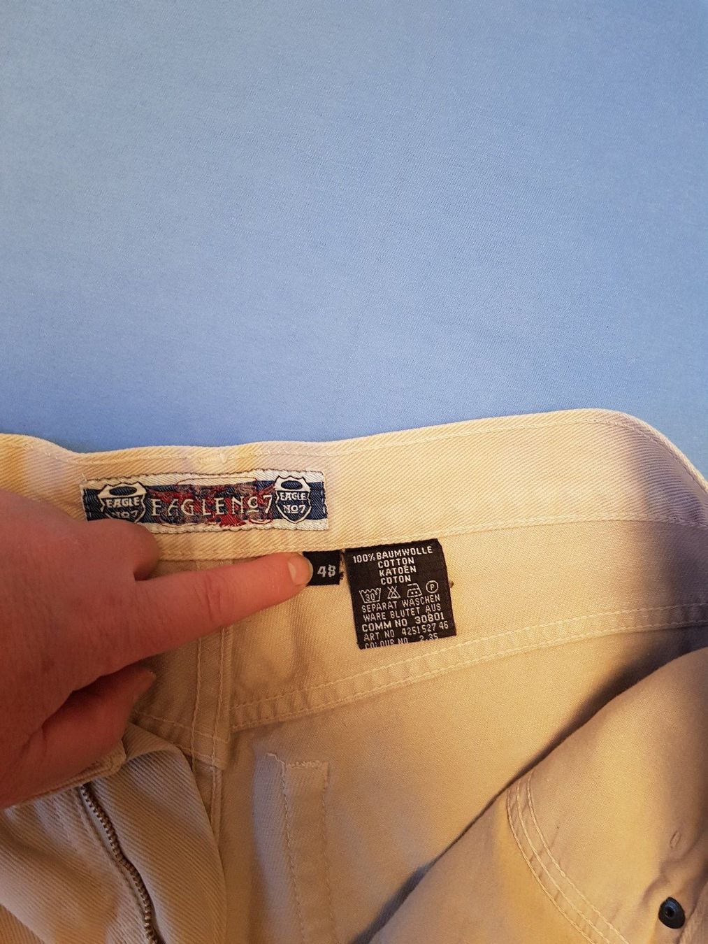 Pantaloni: Jeans kurz, beige, Eagle N°7, Gr.48 – Usato da Menziken venduto da FranzSteff 2