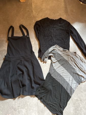 Kleiderpaket Damen schwarz Gr. S mit Jacket, Shirt und Rock