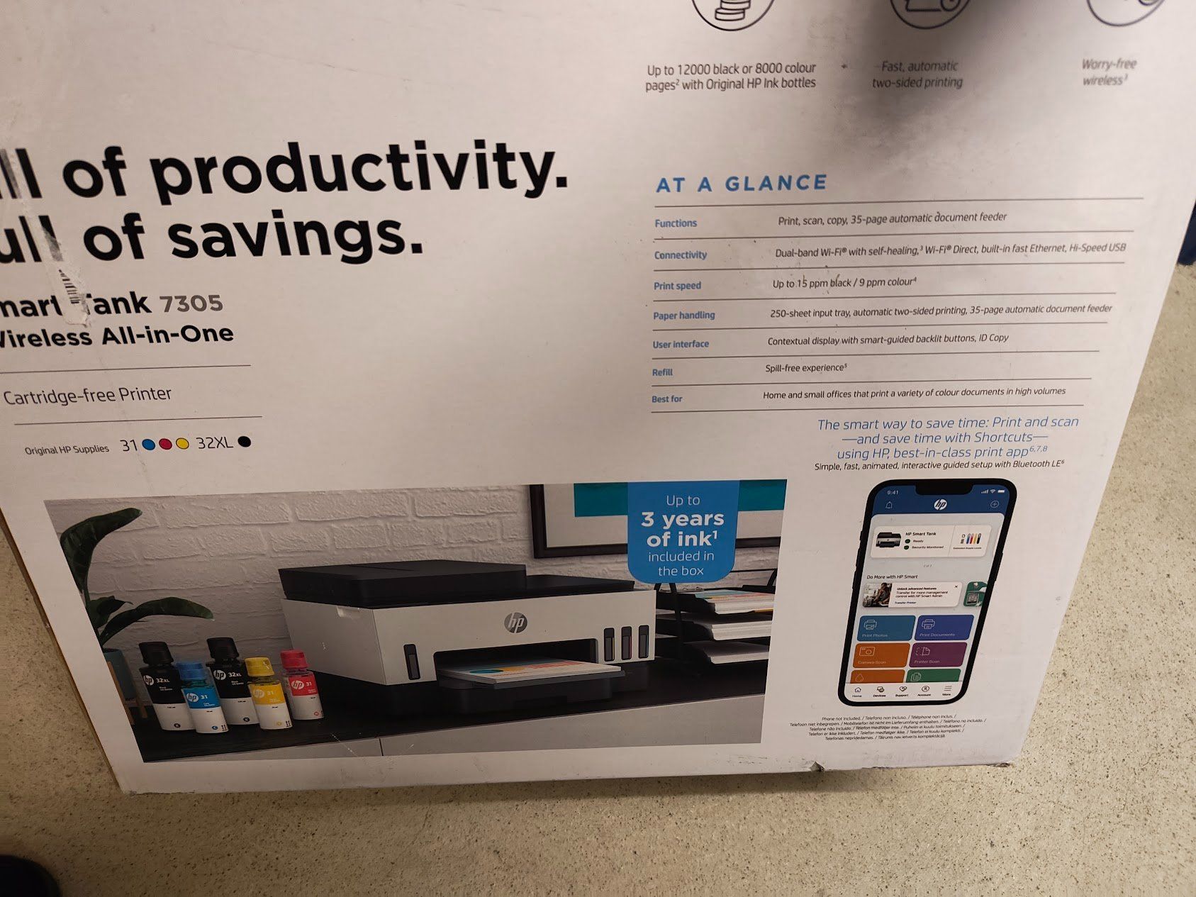 Hewlett Packard Stampanti: HP Smart Tank 7305 Wireless Drucker - Orginalverpackt – Nuovo e nell'imballaggio originale da Russikon venduto da Shamen