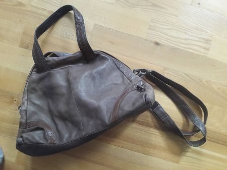 braune Ledertasche, fast nicht getragen