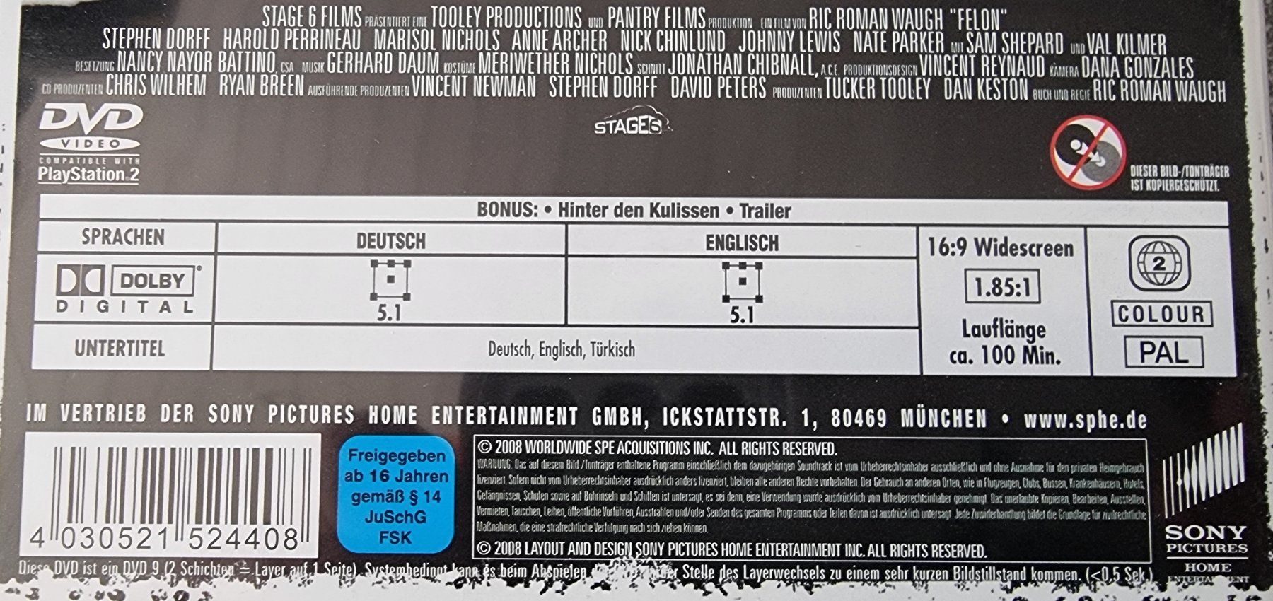 Tutti i DVDs: DVD Felon /Val Kilmer – Usato da Oetwil am See venduto da fineli2 1