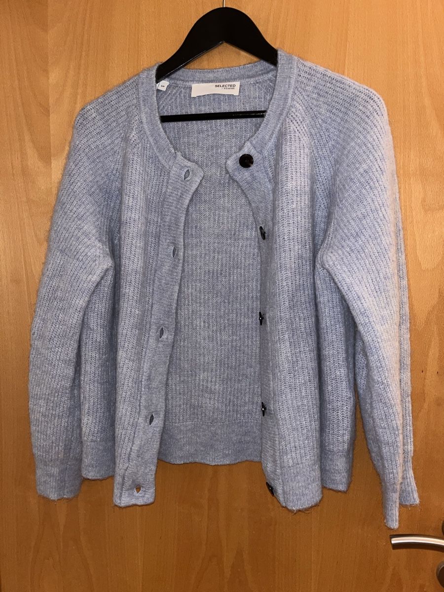 Selected Giacche: selected Strickjacke Lulu, hellblau, Grösse S – Nuovo (secondo la descrizione) da Langendorf venduto da Fleng 1