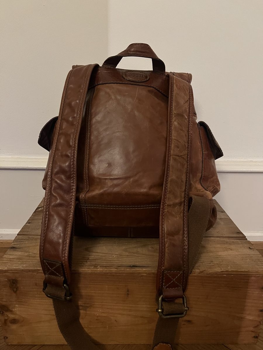Fossil Zaini: Fossil Rucksack aus Leder – Usato da Basel venduto da evaelette 2