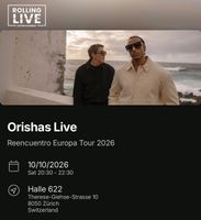2x Orishas tickets // Stehplatz // 10. Oct