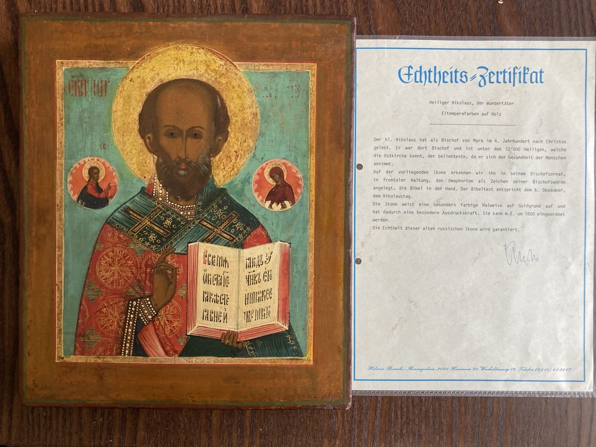 Dipinti: Ikone hl. Nikolaus von Myra – Usato da Hindelbank venduto da Scroki 1