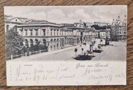 Gruss aus Zürich 1899, n. Mürren , St:Kriegs-Commissariat