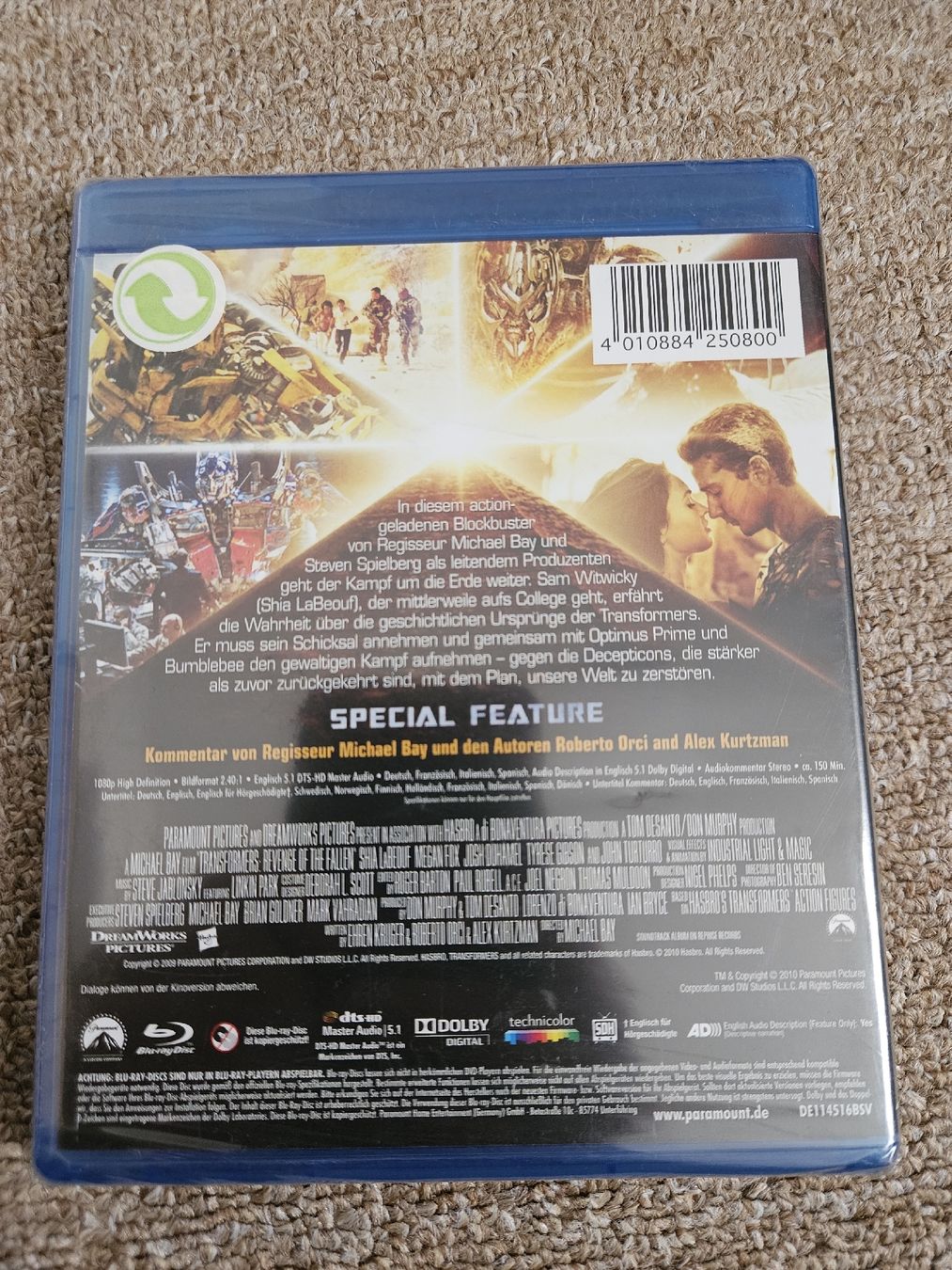Tutti i DVDs: Transformers - Die Rache - Blu-ray - neu und OVP – Nuovo e nell'imballaggio originale da Zürich venduto da Shen18 1